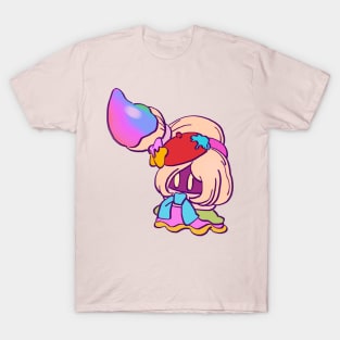 cute colorful rainbow painter artist girl vividria T-Shirt